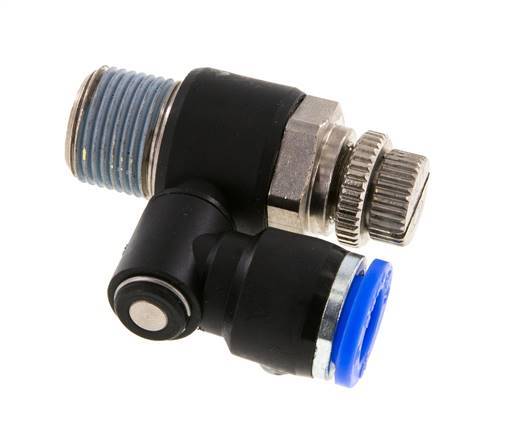 Silencieux de contrôle de débit Sortie de compteur rotative 10 mm - R3/8'' Laiton/PA 66