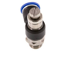 Coude de sortie de compteur du silencieux Flow Control 10 mm - G1/4'' laiton/PA 66