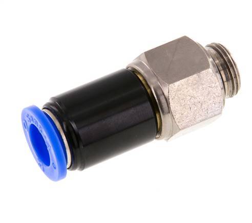12mm & G3/8'' Joint articule Filetages mâles à enfoncer Laiton nickele/PBT NBR Rotatif