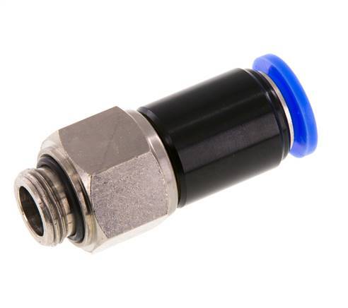 12mm & G3/8'' Joint articule Filetages mâles à enfoncer Laiton nickele/PBT NBR Rotatif