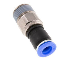 8mm & R3/8'' Joint articulé Filetages mâles à enfoncer Laiton nickelé/PBT NBR Rotatif