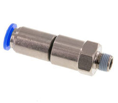 joint tournant rapide 8mm & R1/8'' Filets mâles à enfoncer Laiton nickele/PBT NBR rotatif