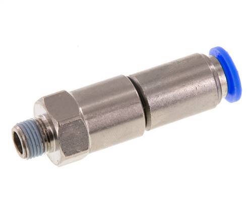 joint tournant rapide 8mm & R1/8'' Filets mâles à enfoncer Laiton nickele/PBT NBR rotatif