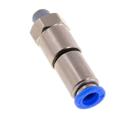 joint tournant rapide 8mm & R1/8'' Filets mâles à enfoncer Laiton nickele/PBT NBR rotatif