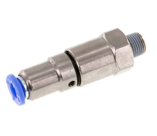 6mm & R1/8'' Quick Swivel Joint Push-In-Male Threads Laiton nickele/PBT NBR rotatif