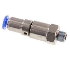 6mm & R1/8'' Quick Swivel Joint Push-In-Male Threads Nickel-Plated Brass/PBT NBR Rotatable