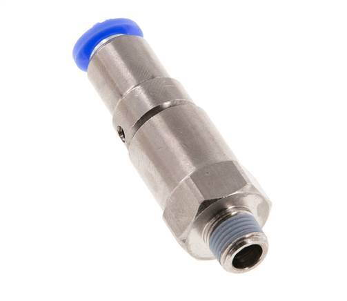 6mm & R1/8'' Quick Swivel Joint Push-In-Male Threads Laiton nickele/PBT NBR rotatif