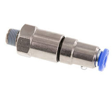 6mm & R1/8'' Quick Swivel Joint Push-In-Male Threads Laiton nickele/PBT NBR rotatif