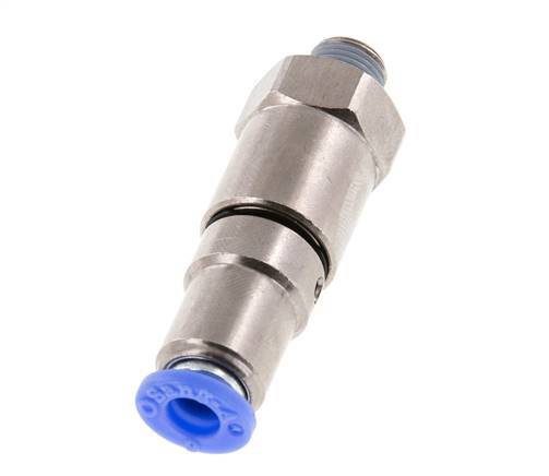 6mm & R1/8'' Quick Swivel Joint Push-In-Male Threads Laiton nickele/PBT NBR rotatif
