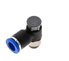 Flow Control Valve Meter-Out Elbow 8 mm - G1/8'' Brass/PA 66 Locknut