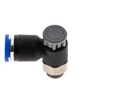 Flow Control Valve Meter-Out Elbow 8 mm - G1/8'' Brass/PA 66 Locknut