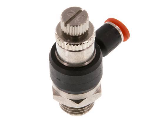 Coude de raccordement pour silencieux 4 mm - G1/4'' laiton/PA 66