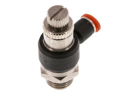 Coude de raccordement pour silencieux 4 mm - G1/4'' laiton/PA 66