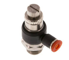 Coude de raccordement pour silencieux 4 mm - G1/4'' laiton/PA 66