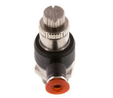 Coude de raccordement pour silencieux 4 mm - G1/4'' laiton/PA 66