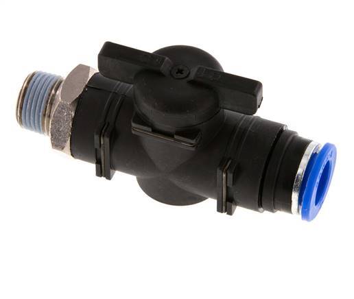 vanne à boule droite à 2 voies 12 mm - R3/8'' plastique/laiton