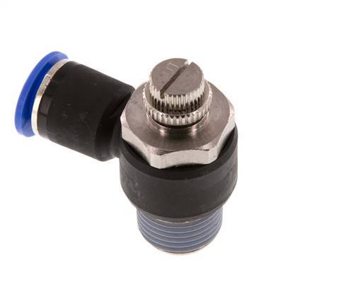 Flow Control Silencer Meter-Out Elbow 12 mm - R1/2'' Brass/PA 66