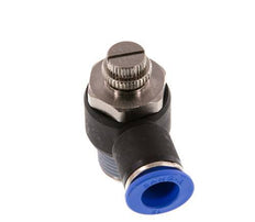 Coude de sortie du compteur du silencieux Flow Control 12 mm - R1/2'' Brass/PA 66