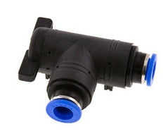 vanne à bille coudée à 2 voies 10 mm Plastique/laiton