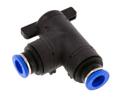 vanne à bille coudée à 2 voies 10 mm Plastique/laiton