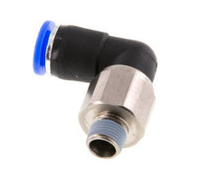 coude 8mm & R1/8'' Joint pivotant Filets mâles à enfoncer Laiton nickele/PBT NBR Rotatif