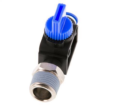 3/2-Way Shut-Off Hand Valve 6 mm - R3/8'' Plastic/Brass Thread-side venting