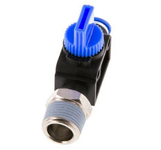 vanne manuelle d'arrêt à 3/2 voies 6 mm - R3/8'' plastique/laiton Filetage côté ventilation
