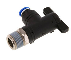 robinet à bille coudé à 2 voies 6 mm - R3/8'' Plastique/laiton