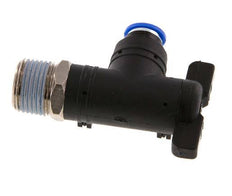 robinet à bille coudé à 2 voies 6 mm - R3/8'' Plastique/laiton