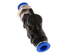 vanne à boisseau sphérique droite à 2 voies 12 mm Bulkhead en plastique/laiton