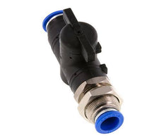 vanne à boisseau sphérique droite à 2 voies 12 mm Bulkhead en plastique/laiton