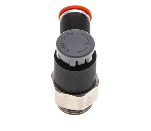 Vanne de régulation de débit Coude d'entrée 8 mm - G3/8'' Laiton/ Contre-écrou PA 66