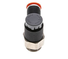 Vanne de régulation de débit Coude d'entrée 8 mm - G3/8'' Laiton/ Contre-écrou PA 66