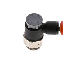 Vanne de régulation de débit Coude d'entrée 8 mm - G3/8'' Laiton/ Contre-écrou PA 66