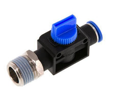 vanne manuelle d'arrêt à 3/2 voies 10 mm - R1/2'' plastique/laiton Ventilation côté tube