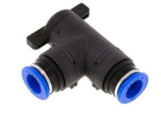 vanne à bille coudée à 2 voies 12 mm Plastique/laiton