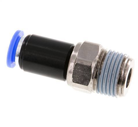 10mm & R1/2'' Joint articulé Filetages mâles à enfoncer Laiton nickelé/PBT NBR Rotatif