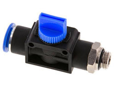 vanne manuelle d'arrêt à 3/2 voies 12 mm - G1/4'' Plastique/laiton Ventilation côté tube