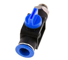 vanne manuelle d'arrêt à 3/2 voies 12 mm - G1/4'' Plastique/laiton Ventilation côté tube