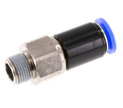 12mm & R3/8'' Joint pivotant Filetages mâles à enfoncer Laiton nickelé/PBT NBR Rotatif