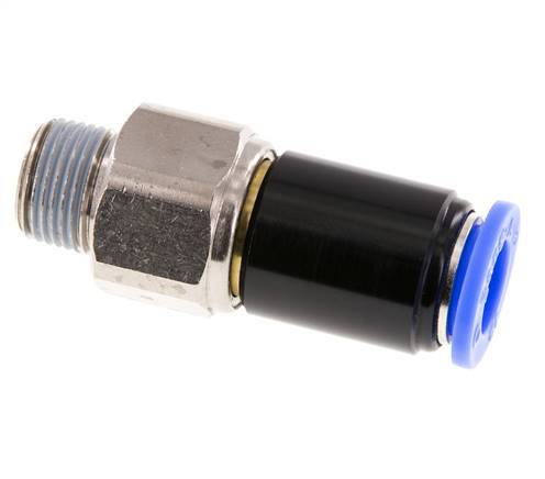 12mm & R3/8'' Joint pivotant Filetages mâles à enfoncer Laiton nickelé/PBT NBR Rotatif
