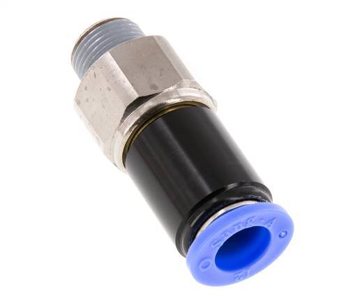 12mm & R3/8'' Joint pivotant Filetages mâles à enfoncer Laiton nickelé/PBT NBR Rotatif