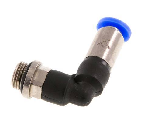 Raccord à Enfoncer 4mm & G1/8'' Mâle Coude Autobloquant en Laiton/PBT 0-10bar (0-145psi) [2 Pièces]