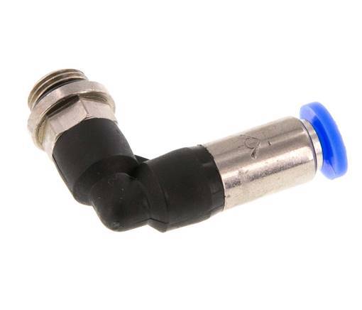 Raccord à Enfoncer 4mm & G1/8'' Mâle Coude Autobloquant en Laiton/PBT 0-10bar (0-145psi) [2 Pièces]