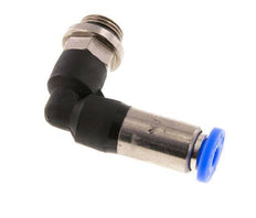 Raccord à Enfoncer 4mm & G1/8'' Mâle Coude Autobloquant en Laiton/PBT 0-10bar (0-145psi) [2 Pièces]