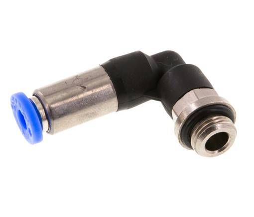 Raccord à Enfoncer 4mm & G1/8'' Mâle Coude Autobloquant en Laiton/PBT 0-10bar (0-145psi) [2 Pièces]