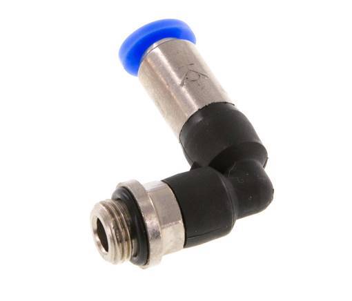 Raccord à Enfoncer 4mm & G1/8'' Mâle Coude Autobloquant en Laiton/PBT 0-10bar (0-145psi) [2 Pièces]