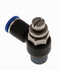 Coude de sortie de compteur du silencieux Flow Control 8 mm - R1/4'' Brass/PA 66