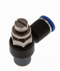 Coude de sortie de compteur du silencieux Flow Control 8 mm - R1/4'' Brass/PA 66
