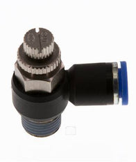 Coude de sortie de compteur du silencieux Flow Control 8 mm - R1/4'' Brass/PA 66
